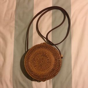 Plain round rattan Bali bag!